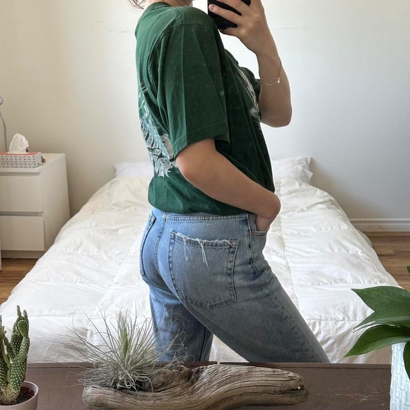 Y2k green and white NASCAR racing tee - Picture 4 of 8